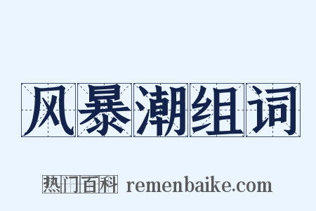 风暴潮组词是什么意思的图片